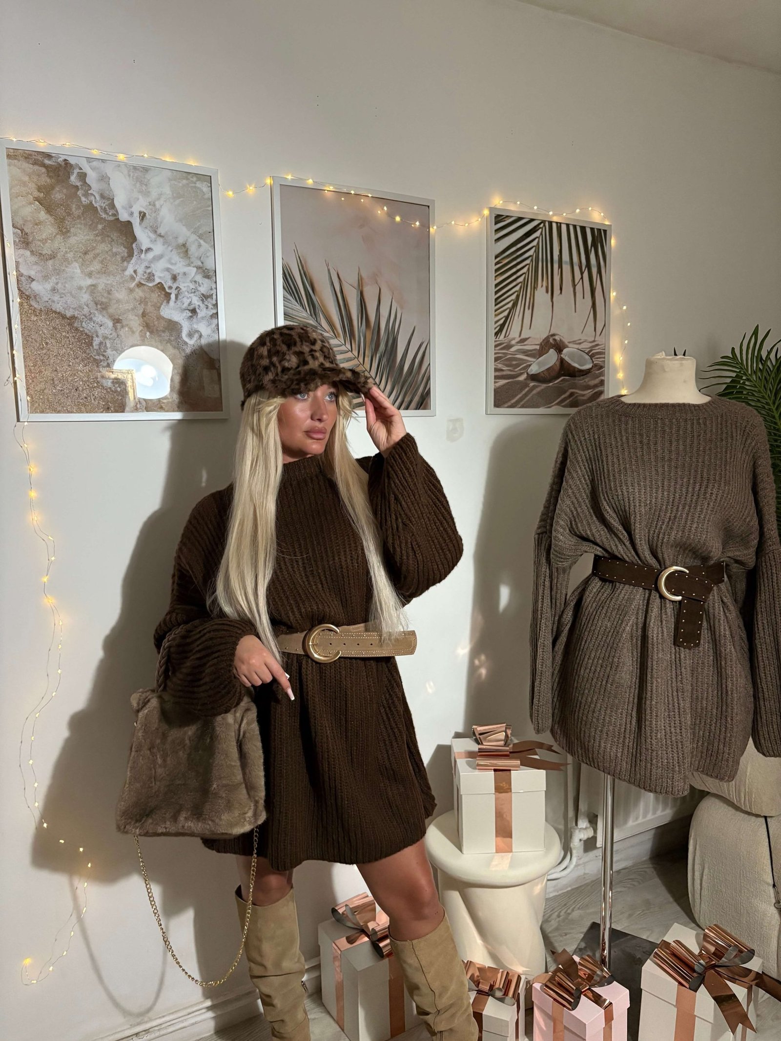 Robe pull marron – Douce et chaude – Image 5